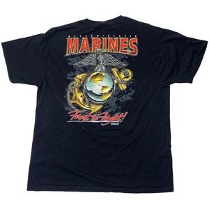 United States Marines First To Fight Shirt Mens Size XL Black